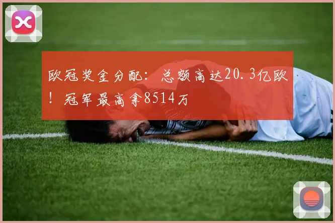 欧冠奖金分配：总额高达20.3亿欧！冠军最高拿8514万
